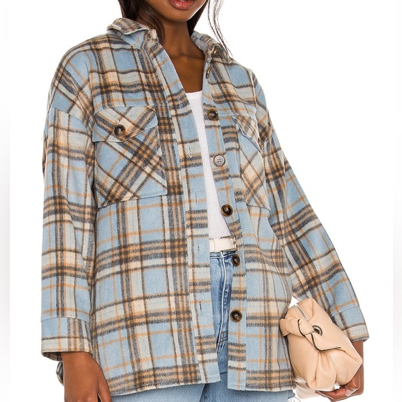 REVOLVE x Central Park West Barnes Flannel Jacket, Size M, NEVER WORN - Picture 2 of 4